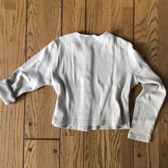 Taupe cotton knit cardigan - Picture 2 of 3